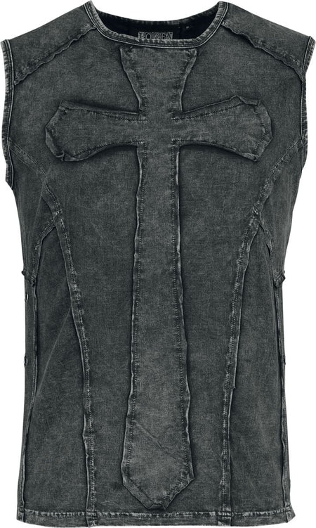 Débardeur Gothic de Poizen Industries - Crux Noctis - Débardeur - S à XXL - pour Homme - gris - Poizen Industries