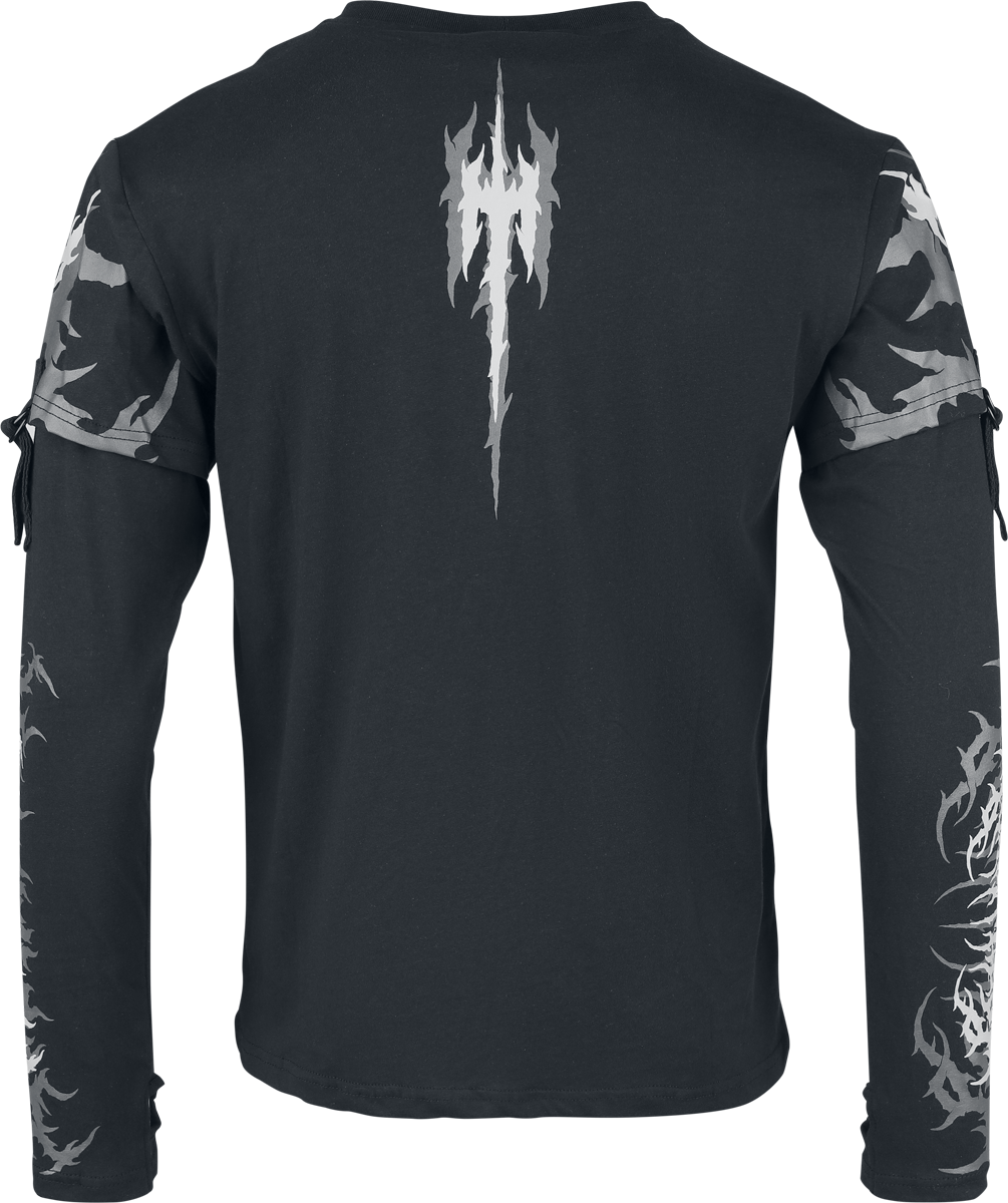 T-shirt manches longues Gothic de Heartless - Akumu - Haut Homme - S à 4XL - pour Homme - noir - Heartless - View 2