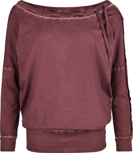 T-shirt manches longues  de RED by EMP - Fast And Loose - S à XXL - pour Femme - bordeaux - RED by EMP
