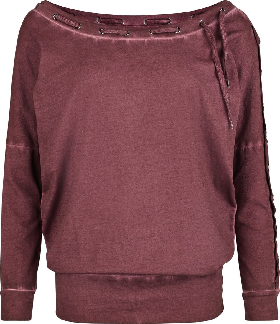 T-shirt manches longues  de RED by EMP - Fast And Loose - S à XXL - pour Femme - bordeaux - RED by EMP