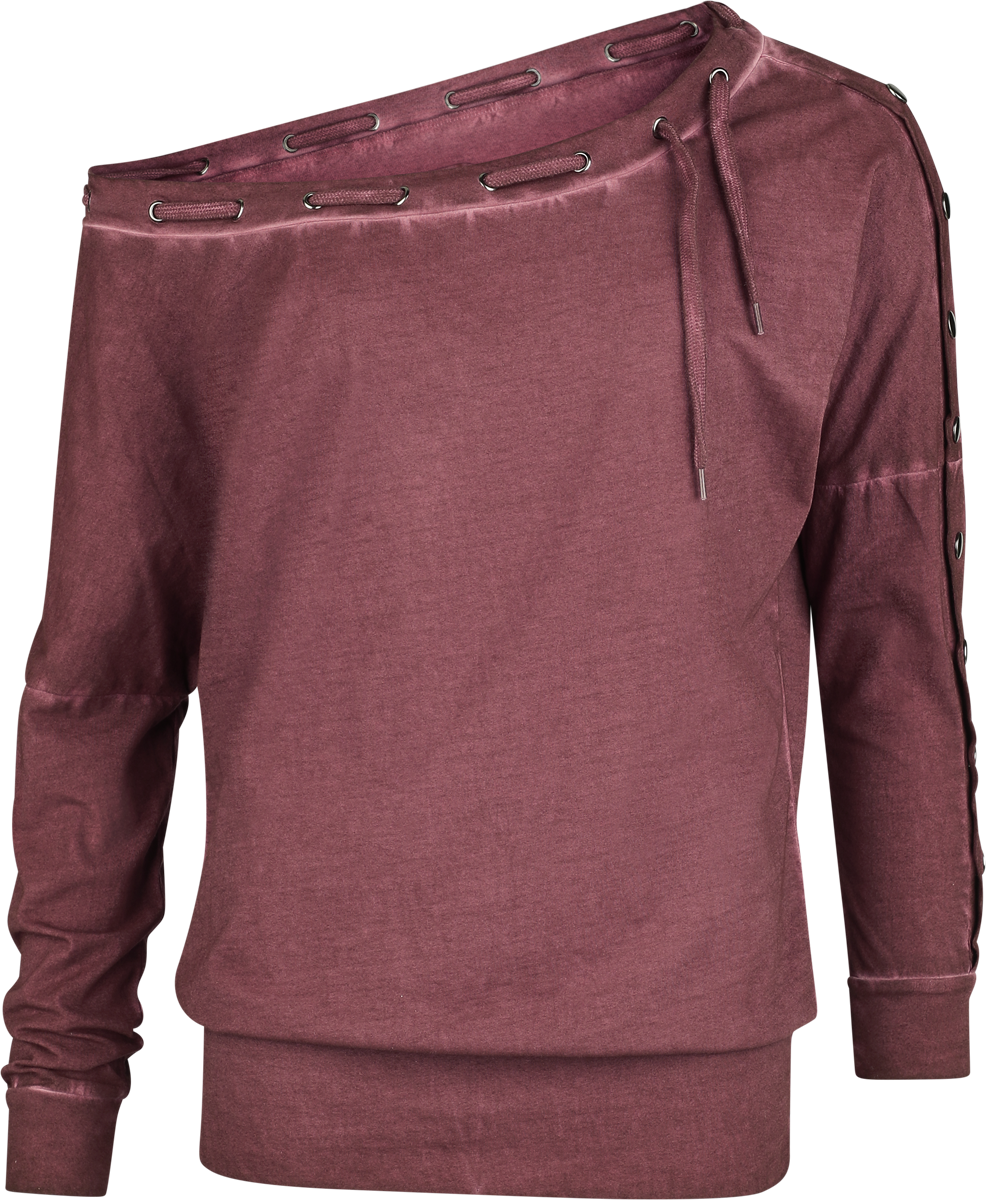 T-shirt manches longues  de RED by EMP - Fast And Loose - S à XXL - pour Femme - bordeaux - RED by EMP - View 2