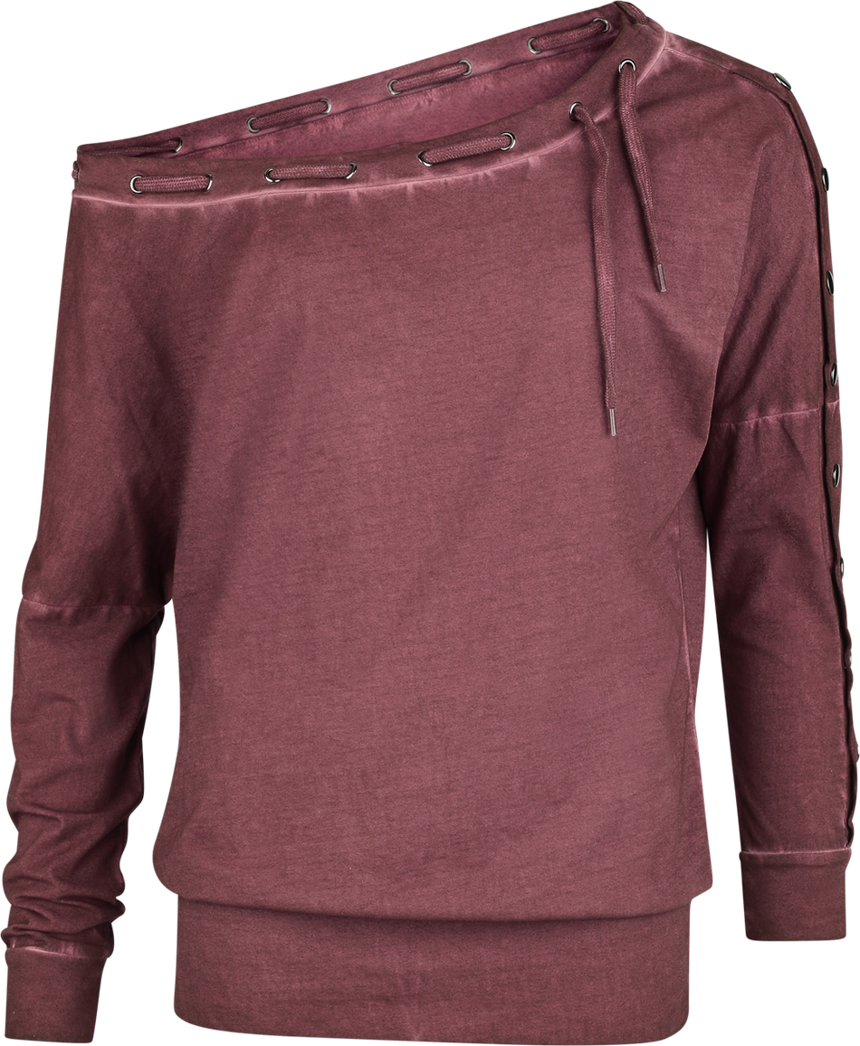T-shirt manches longues  de RED by EMP - Fast And Loose - S à XXL - pour Femme - bordeaux - RED by EMP - View 2