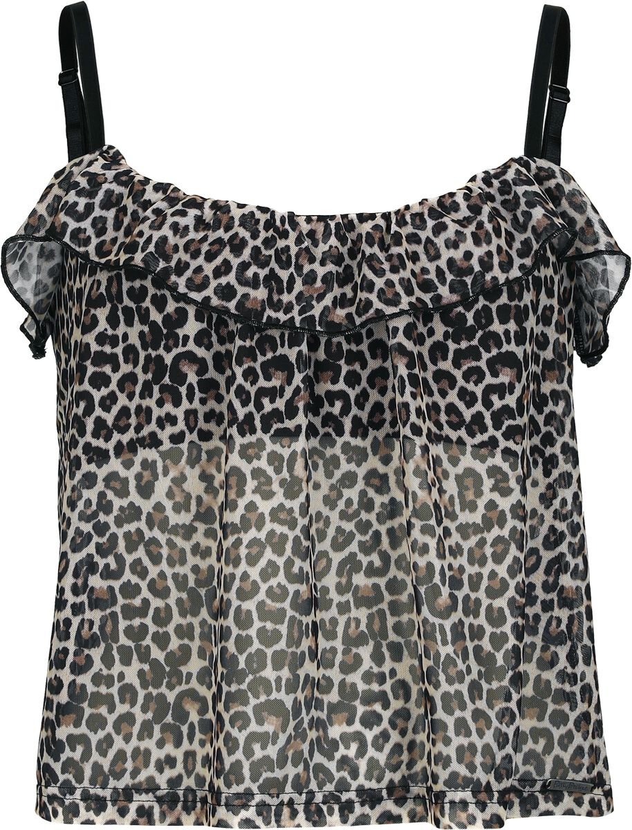 Top Rockabilly de Pussy Deluxe - Léopard - Haut Imprimé - S à XXL - pour Femme - multicolore - Pussy Deluxe