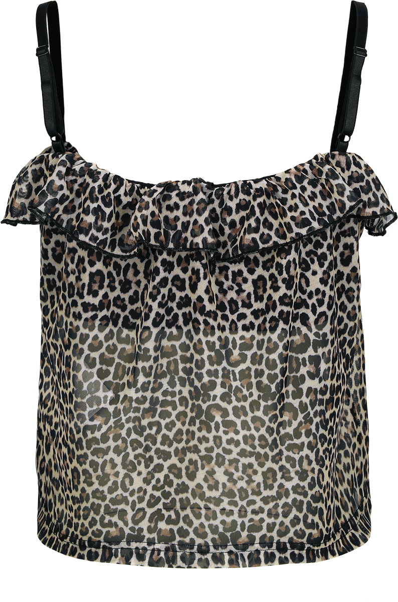 Top Rockabilly de Pussy Deluxe - Léopard - Haut Imprimé - S à XXL - pour Femme - multicolore - Pussy Deluxe - View 2