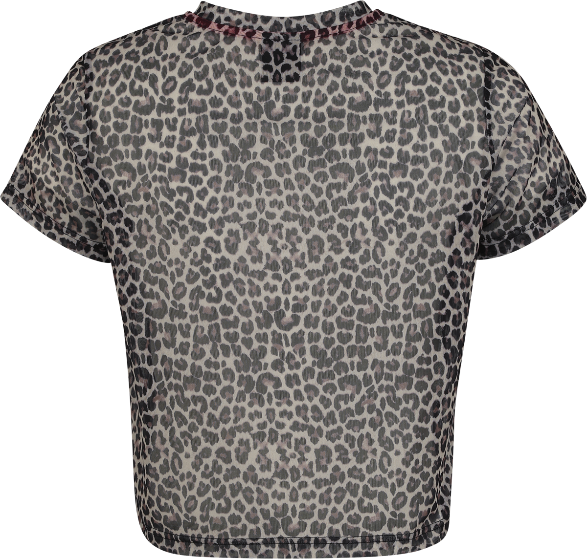 T-Shirt Manches courtes Rockabilly de Pussy Deluxe - Crop Top en Mesh Imprimé Léopard - S à XXL - pour Femme - multicolore - Pussy Deluxe - View 2