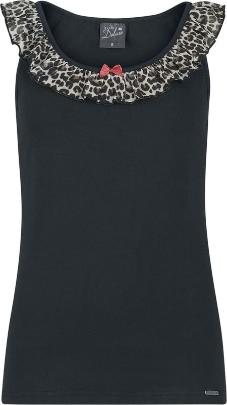 Top Rockabilly de Pussy Deluxe - Débardeur Léopard - S à XXL - pour Femme - multicolore - Pussy Deluxe