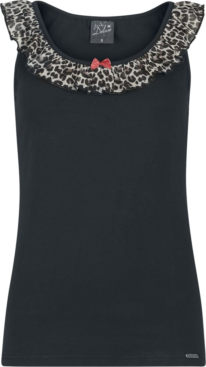 Top Rockabilly de Pussy Deluxe - Débardeur Léopard - S à XXL - pour Femme - multicolore - Pussy Deluxe