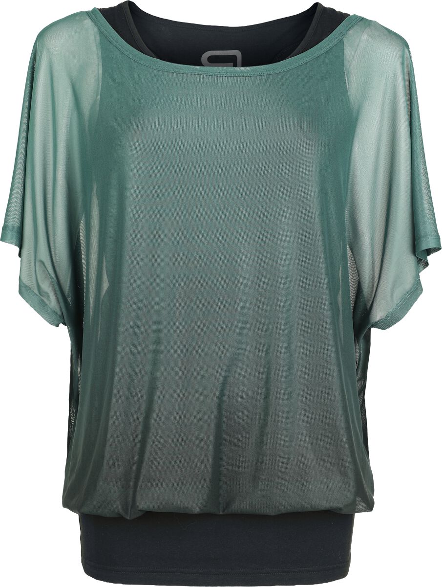 T-Shirt Manches courtes  de RED by EMP - T-Shirt & Débardeur - Lot de 2 - S à XXL - pour Femme - noir/vert - RED by EMP