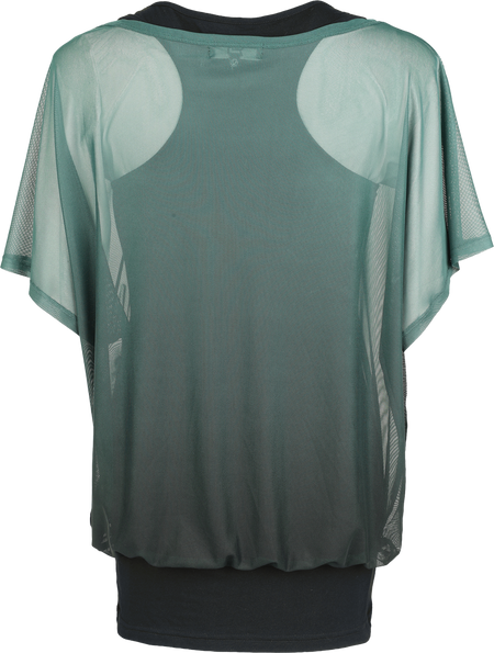 T-Shirt Manches courtes  de RED by EMP - T-Shirt & Débardeur - Lot de 2 - S à XXL - pour Femme - noir/vert - RED by EMP - View 2