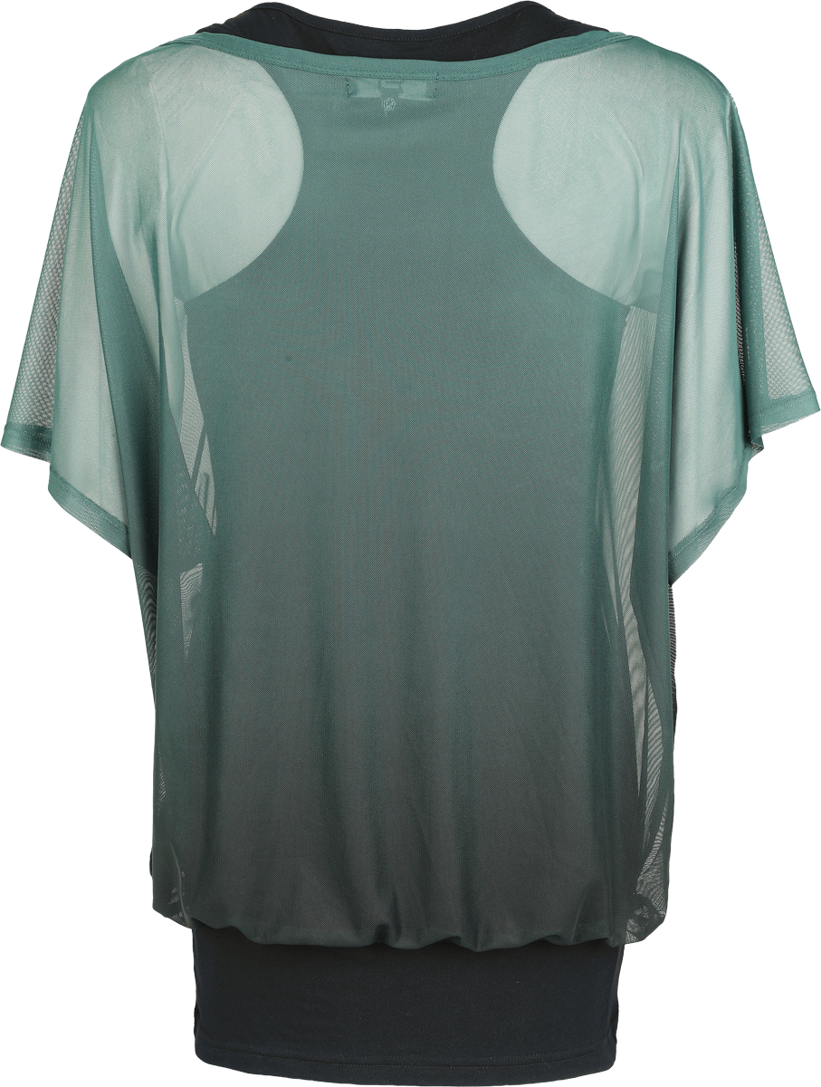 T-Shirt Manches courtes  de RED by EMP - T-Shirt & Débardeur - Lot de 2 - S à XXL - pour Femme - noir/vert - RED by EMP - View 2