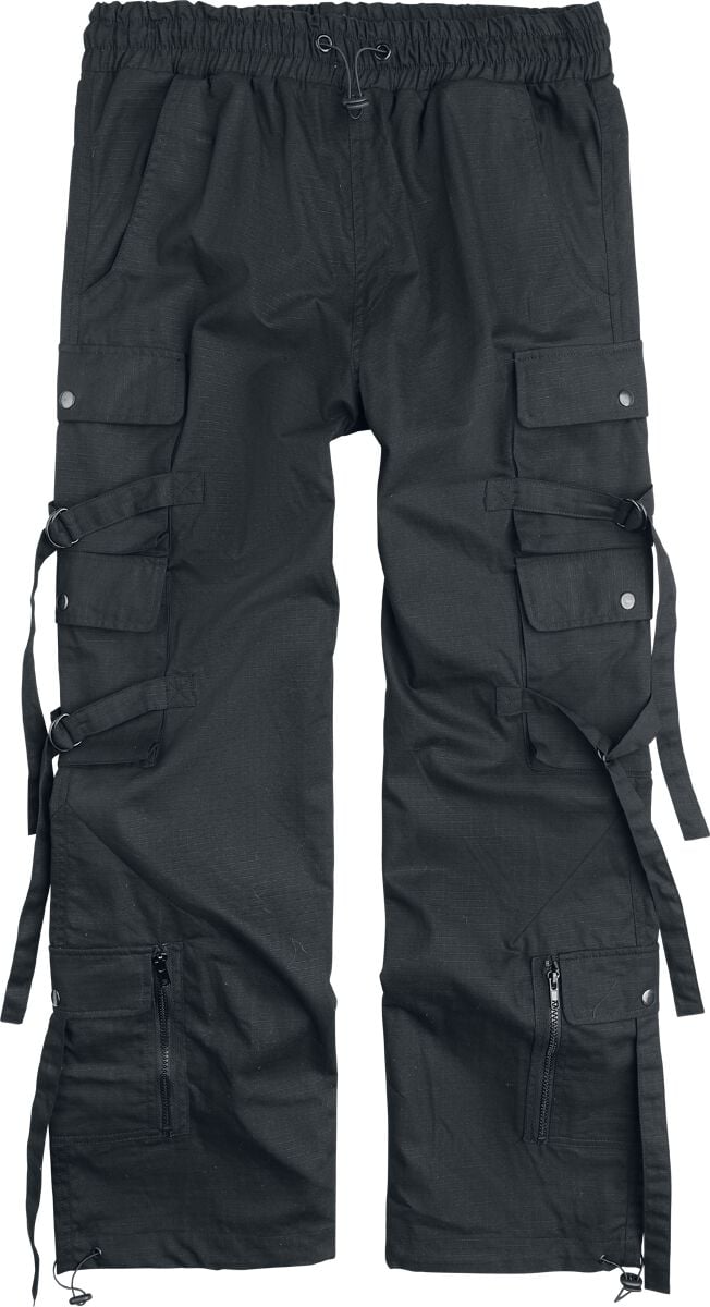 Pantalon Cargo Gothic de Chemical Black - Dread Marshal - Pantalon Homme - W32L34 à W38L34 - pour Homme - noir - Chemical Black