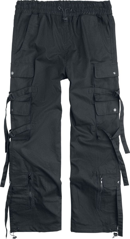Pantalon Cargo Gothic de Chemical Black - Dread Marshal - Pantalon Homme - W32L34 à W38L34 - pour Homme - noir - Chemical Black