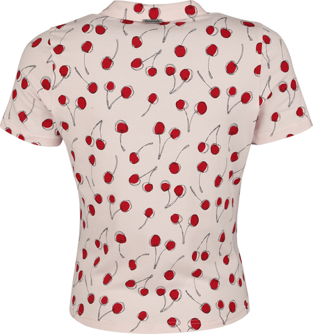 Chemisier Rockabilly de Pussy Deluxe - Cherry - Chemisier Noué à L'Avant - S à XXL - pour Femme - rose clair - Pussy Deluxe - View 2