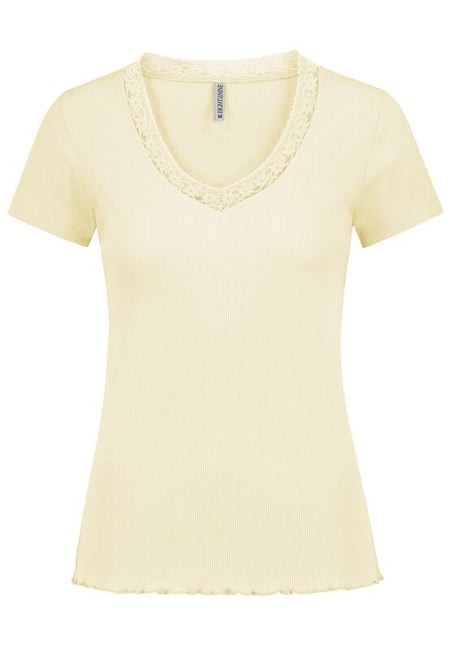 T-Shirt Manches courtes  de Authentic Style - XS à XL - pour Femme - jaune - Authentic Style