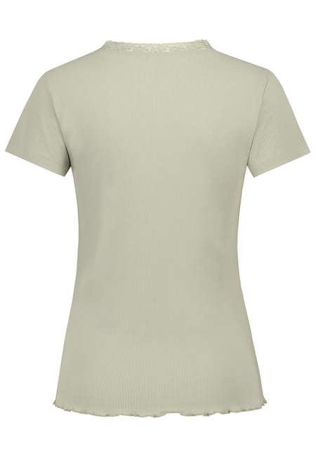 T-Shirt Manches courtes  de Authentic Style - T-SHIRT WITH LACE - XS à XL - pour Femme - vert - Authentic Style - View 2