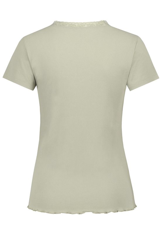 T-Shirt Manches courtes  de Authentic Style - T-SHIRT WITH LACE - XS à XL - pour Femme - vert - Authentic Style - View 2