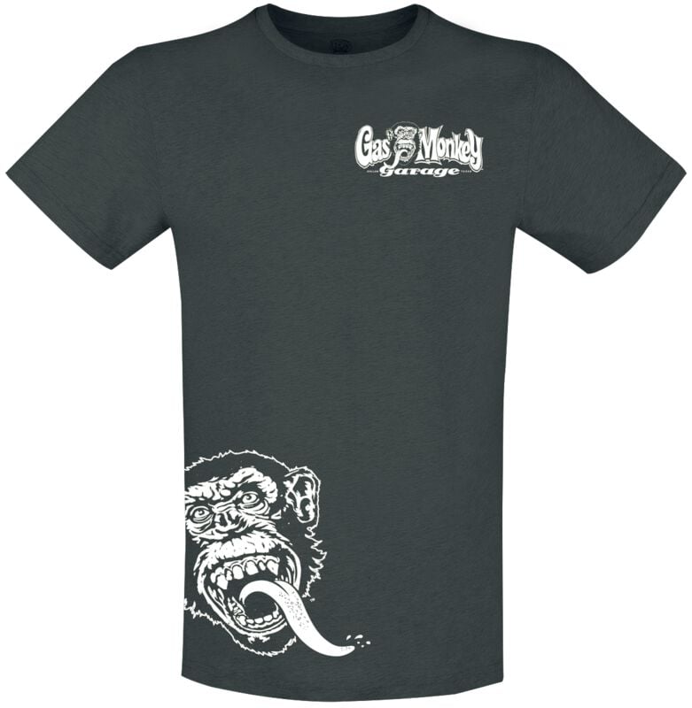 T-Shirt Manches courtes Rockabilly de Gas Monkey Garage - Side Kick - M à 3XL - pour Homme - anthracite - Gas Monkey Garage