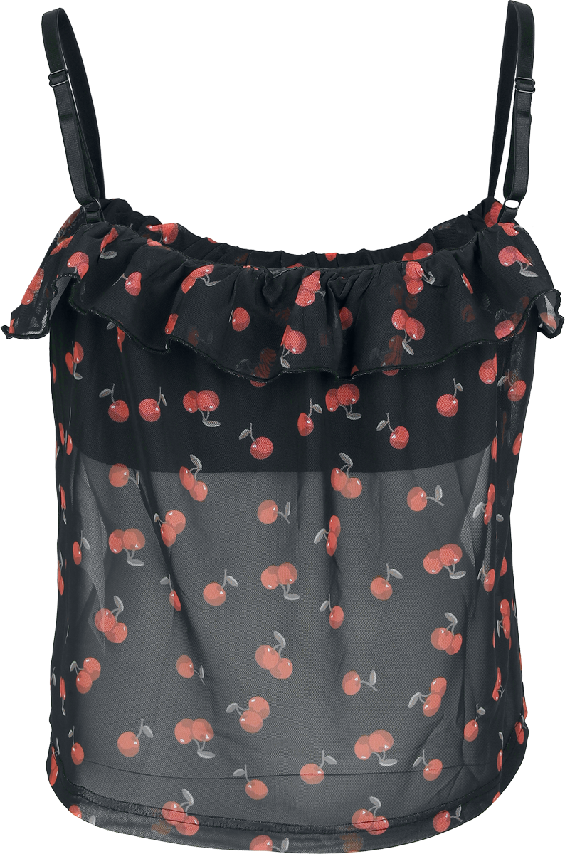 Top Rockabilly de Pussy Deluxe - Sweet Cherries - S à XXL - pour Femme - noir - Pussy Deluxe - View 2