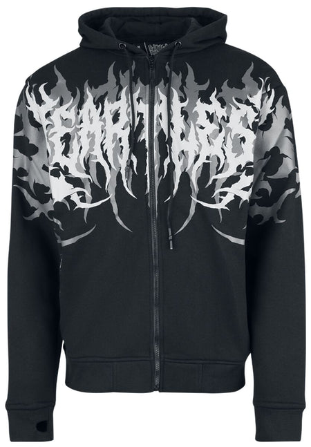 Sweat-shirt zippé à capuche Gothic de Heartless - Akumu - Haut Homme - S à 4XL - pour Homme - noir - Heartless