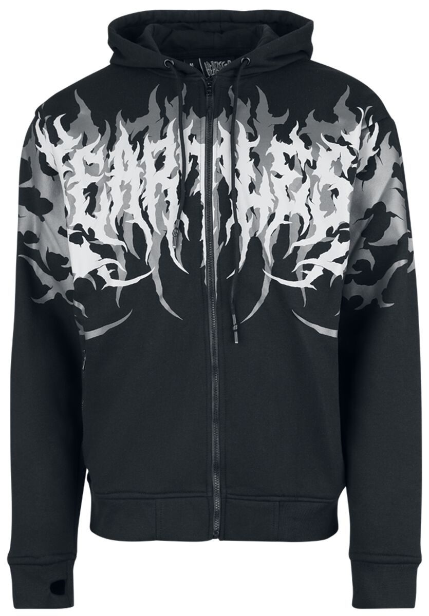 Sweat-shirt zippé à capuche Gothic de Heartless - Akumu - Haut Homme - S à 4XL - pour Homme - noir - Heartless