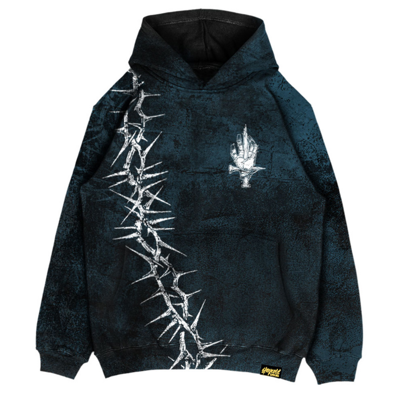 Sweat-shirt à capuche  de Stay Cold Apparel - Middle Finger Up Oversized Fit Blue - XS à XXL - pour Homme - bleu/noir - Stay Cold Apparel - View 2