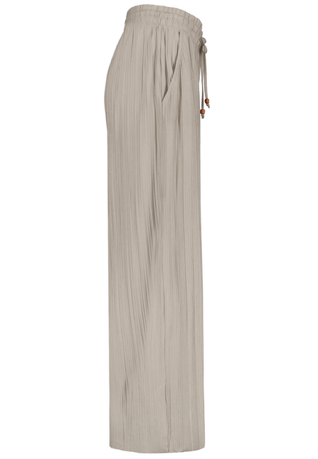 Pantalon en toile  de Sublevel - PANTALON PLISSÉ JERSEY - S à L - pour Femme - beige - Sublevel - View 2