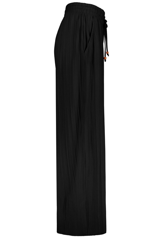 Pantalon en toile  de Authentic Style - JERSEY PLISSEE TROUSERS - S à XL - pour Femme - noir - Authentic Style - View 2
