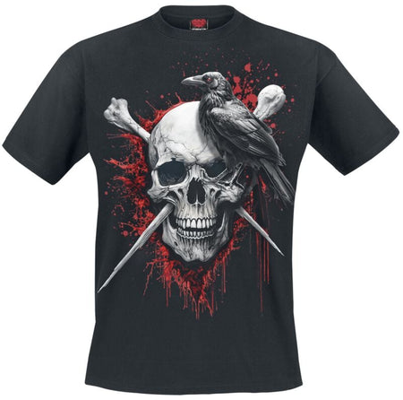 T-Shirt Manches courtes  de Spiral - Death Raven - T-Shirt - M à 4XL - pour Homme - noir - Spiral