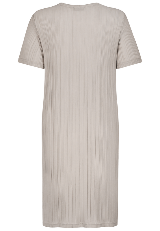Robe mi-longue  de Authentic Style - JERSEY PLISSEE DRESS - S à XL - pour Femme - beige - Authentic Style - View 2