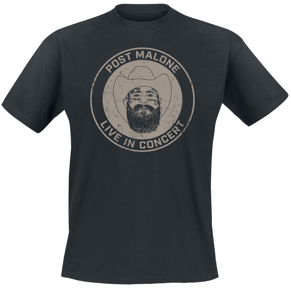 T-Shirt Manches courtes  de Post Malone - Live In Concert Sketch - S à 3XL - pour Homme - noir - Post Malone