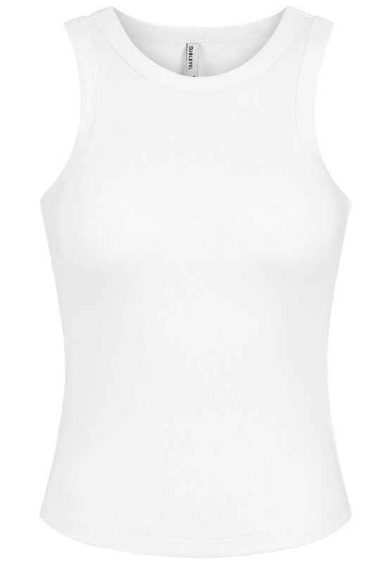 Top  de Authentic Style - RIB TANK TOP - XS à XL - pour Femme - blanc - Authentic Style