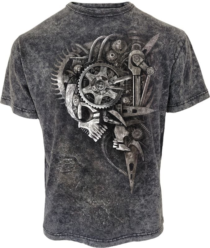 T-Shirt Manches courtes  de Spiral - Diesel Punk - Délavé - T-Shirt - S à M - pour Homme - gris - Spiral