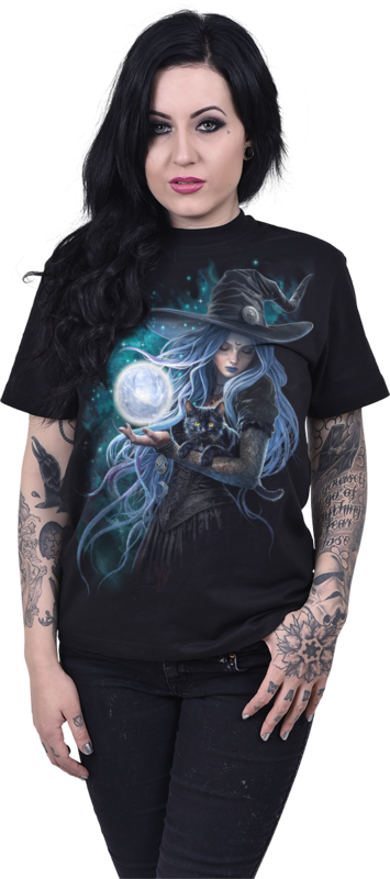 T-Shirt Manches courtes  de Spiral - Mystic Moon - T-Shirt - S à 4XL - pour Unisexe - noir - Spiral - View 2
