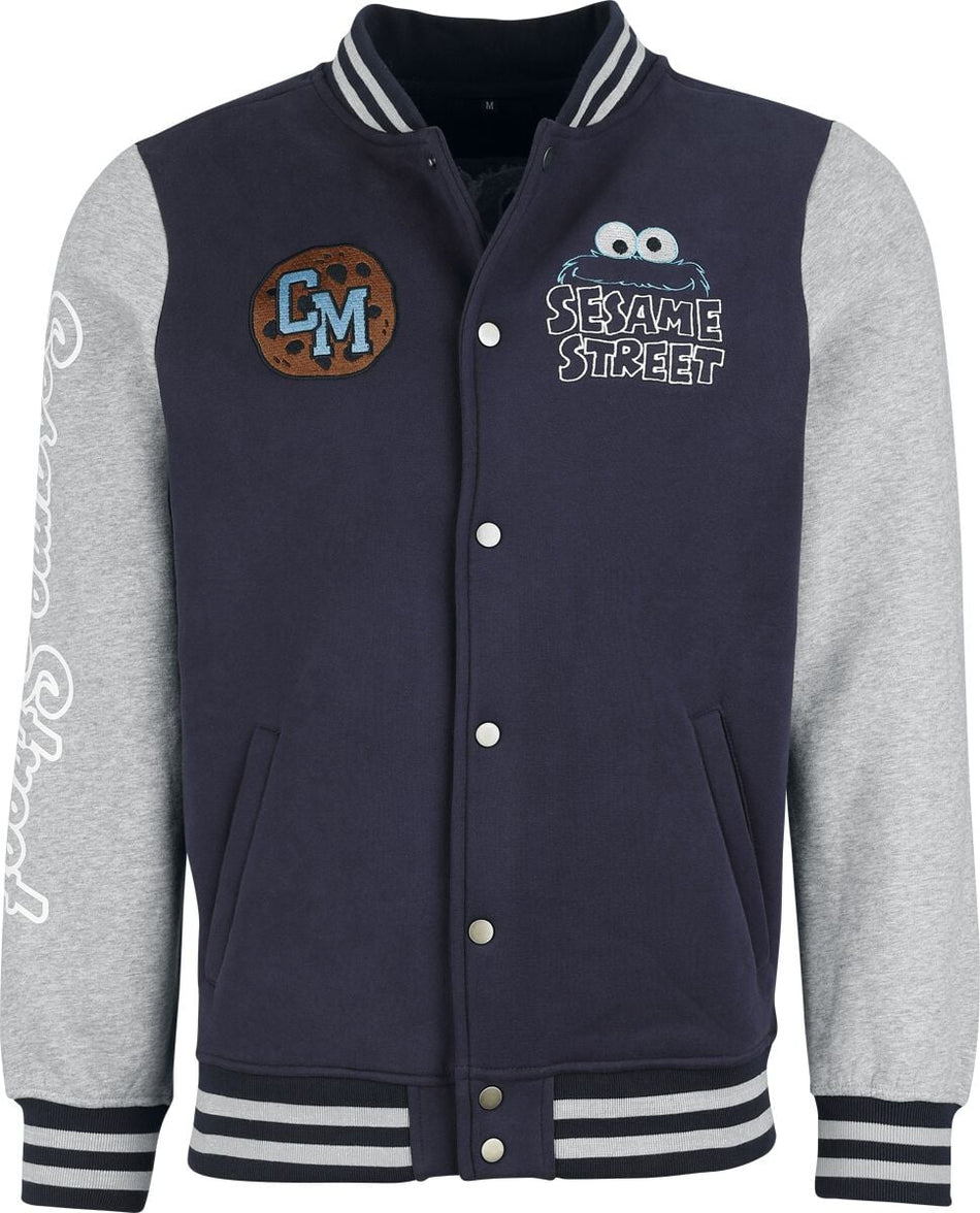 Veste Varsity  de Sesame Street - Macaron Le Glouton - S à 4XL - pour Homme - multicolore - Sesame Street
