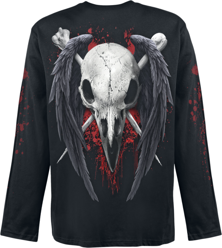 T-shirt manches longues  de Spiral - Death Raven - Haut Manches Longues - M à XXL - pour Homme - noir - Spiral - View 2