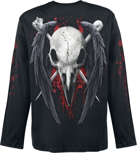 T-shirt manches longues  de Spiral - Death Raven - Haut Manches Longues - M à XXL - pour Homme - noir - Spiral - View 2
