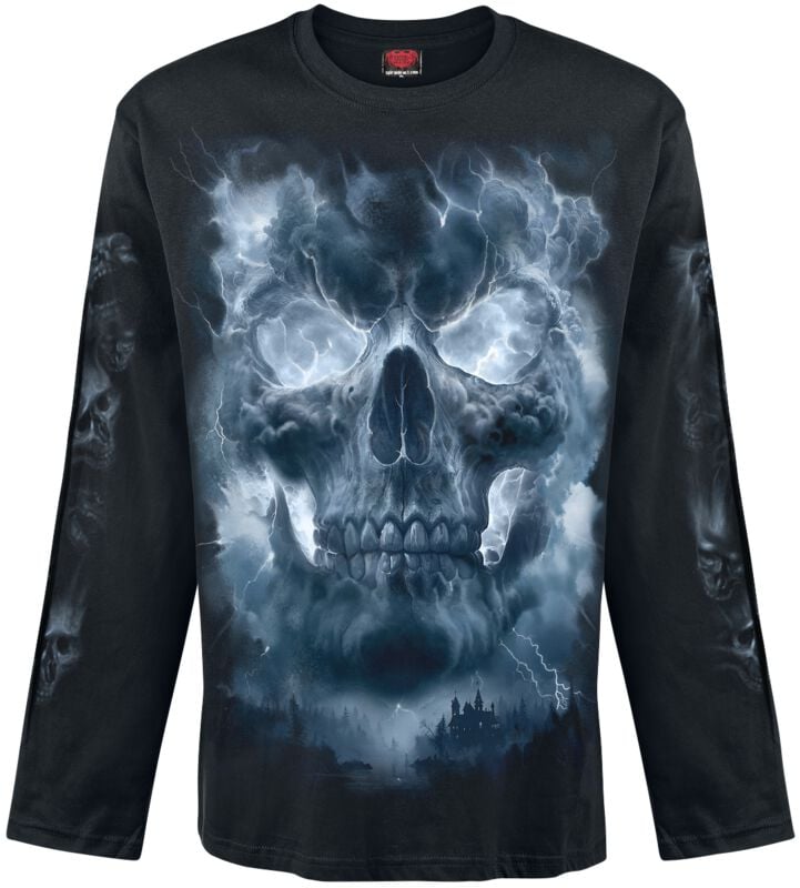 T-shirt manches longues  de Spiral - Grave Skies - Haut Manches Longues - M à XXL - pour Homme - noir - Spiral