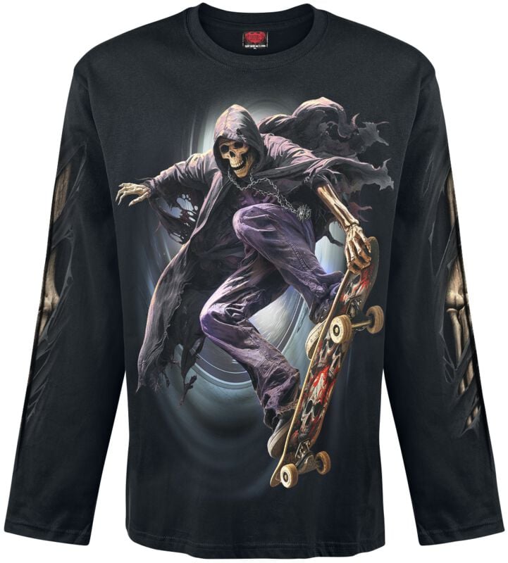 T-shirt manches longues  de Spiral - Soul Boarder - Haut Manches Longues - M à XXL - pour Homme - noir - Spiral
