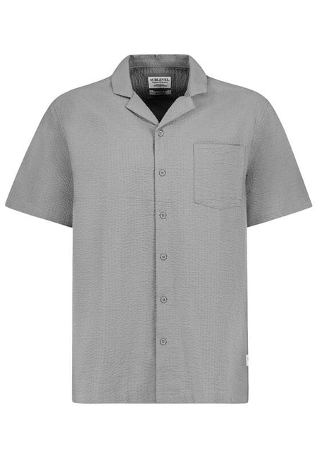 Chemise manches courtes  de Sublevel - SEERSUCKER - CHEMISE - S à XXL - pour Homme - taupe - Sublevel