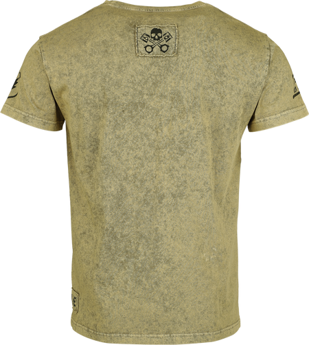 T-Shirt Manches courtes  de Rock Rebel by EMP - Free Spirit - T-Shirt - S à XXL - pour Homme - jaune - Rock Rebel by EMP - View 2