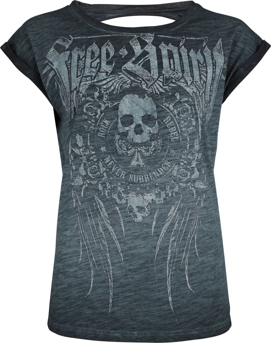 T-Shirt Manches courtes  de Rock Rebel by EMP - Free Spirit - T-Shirt - S à XXL - pour Femme - turquoise - Rock Rebel by EMP