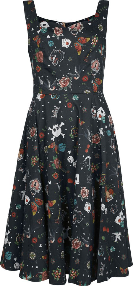 Robe mi-longue  de Rock Rebel by EMP - Free Spirit - Robe - S à XXL - pour Femme - noir - Rock Rebel by EMP
