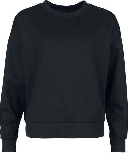T-shirt manches longues  de RED by EMP - Fine Line Rivets - S à XL - pour Femme - noir - RED by EMP
