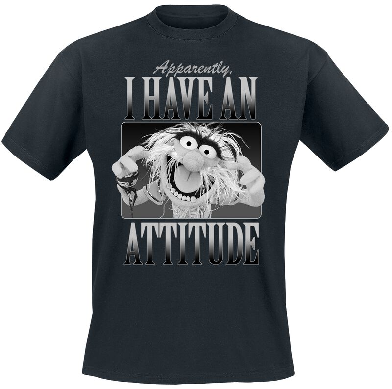 T-Shirt Manches courtes  de Le Muppet Show - Attitude - M à 5XL - pour Homme - noir - Le Muppet Show