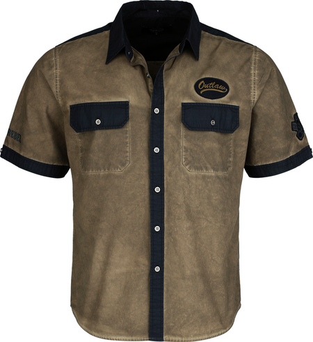 Chemise manches courtes  de Rock Rebel by EMP - Free Spirit - Chemise - S à XXL - pour Homme - kaki - Rock Rebel by EMP - View 2