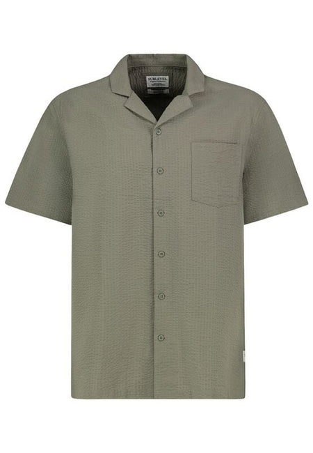Chemise manches courtes  de Authentic Style - SEERSUCKER RESORT SHIRT - S à XXL - pour Homme - olive - Authentic Style
