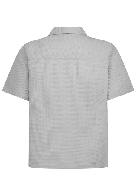 Chemise manches courtes  de Authentic Style - WAFFLE STRUCTURE RESORT SHIRT - S à XXL - pour Homme - gris - Authentic Style - View 2