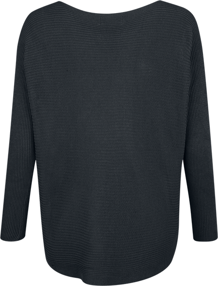 T-shirt manches longues  de RED by EMP - Pull Tricoté Manches Chauve-Souris - S à XL - pour Femme - noir - RED by EMP - View 2