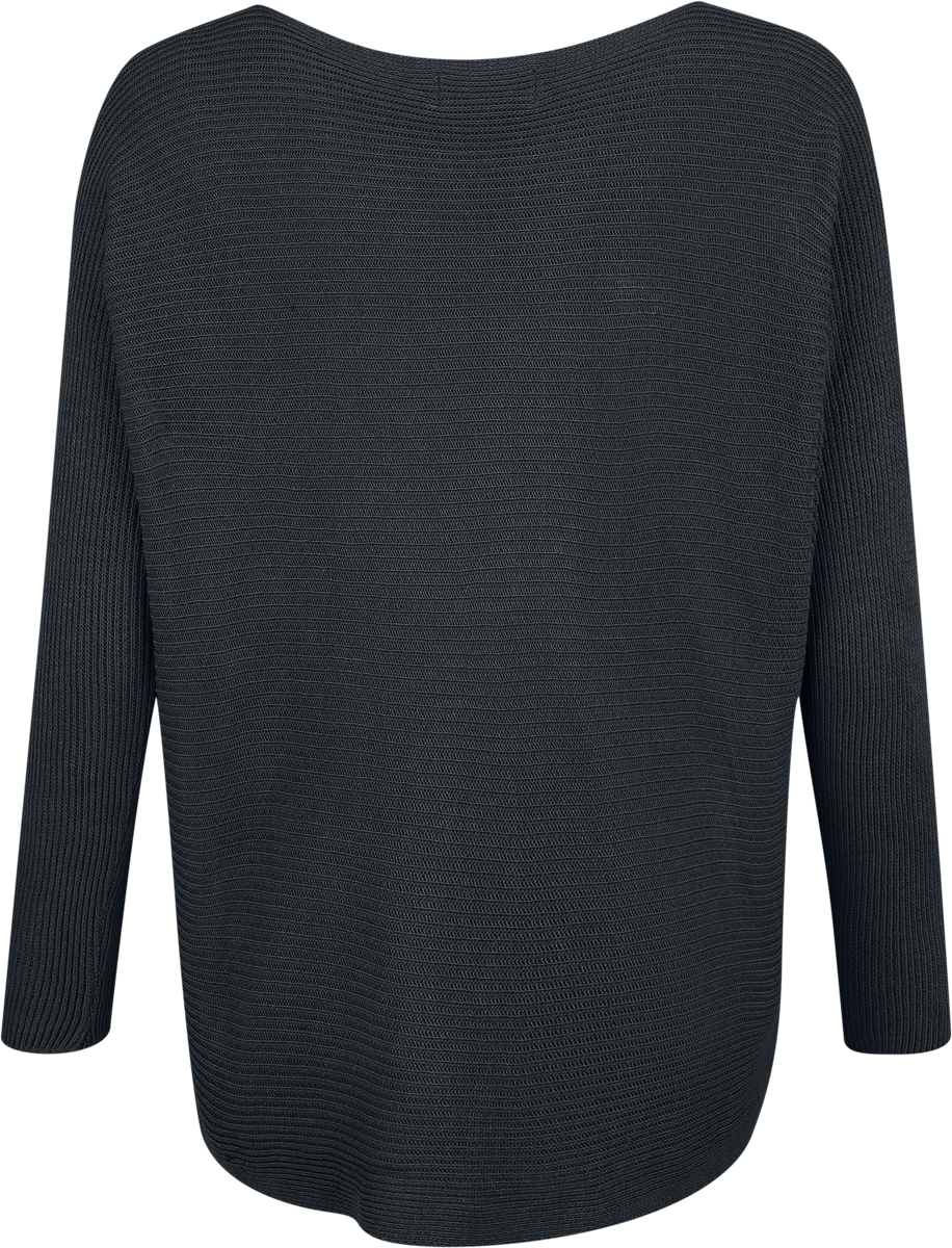T-shirt manches longues  de RED by EMP - Pull Tricoté Manches Chauve-Souris - S à XL - pour Femme - noir - RED by EMP - View 2