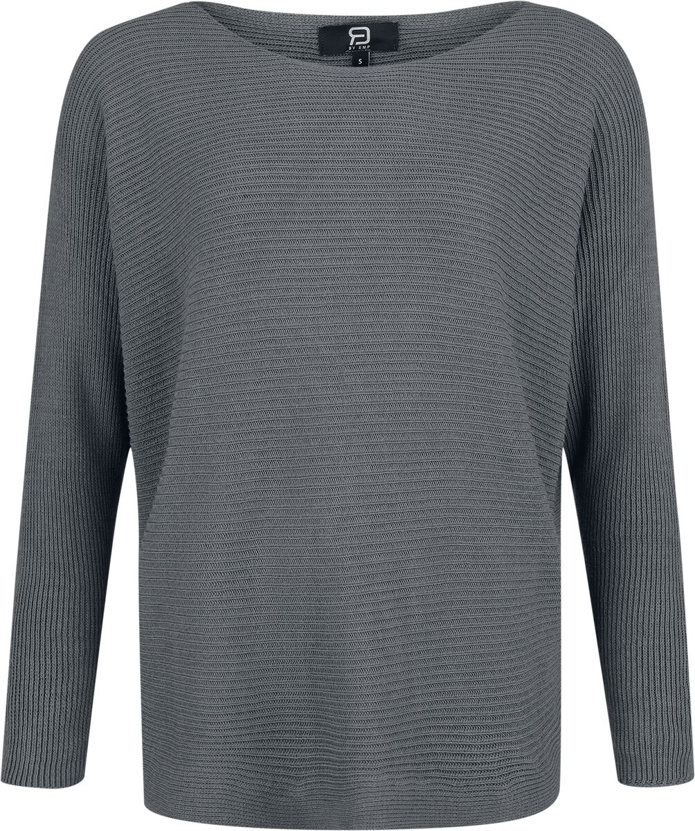 T-shirt manches longues  de RED by EMP - Pull Tricoté Manches Chauve-Souris - S à XL - pour Femme - gris - RED by EMP